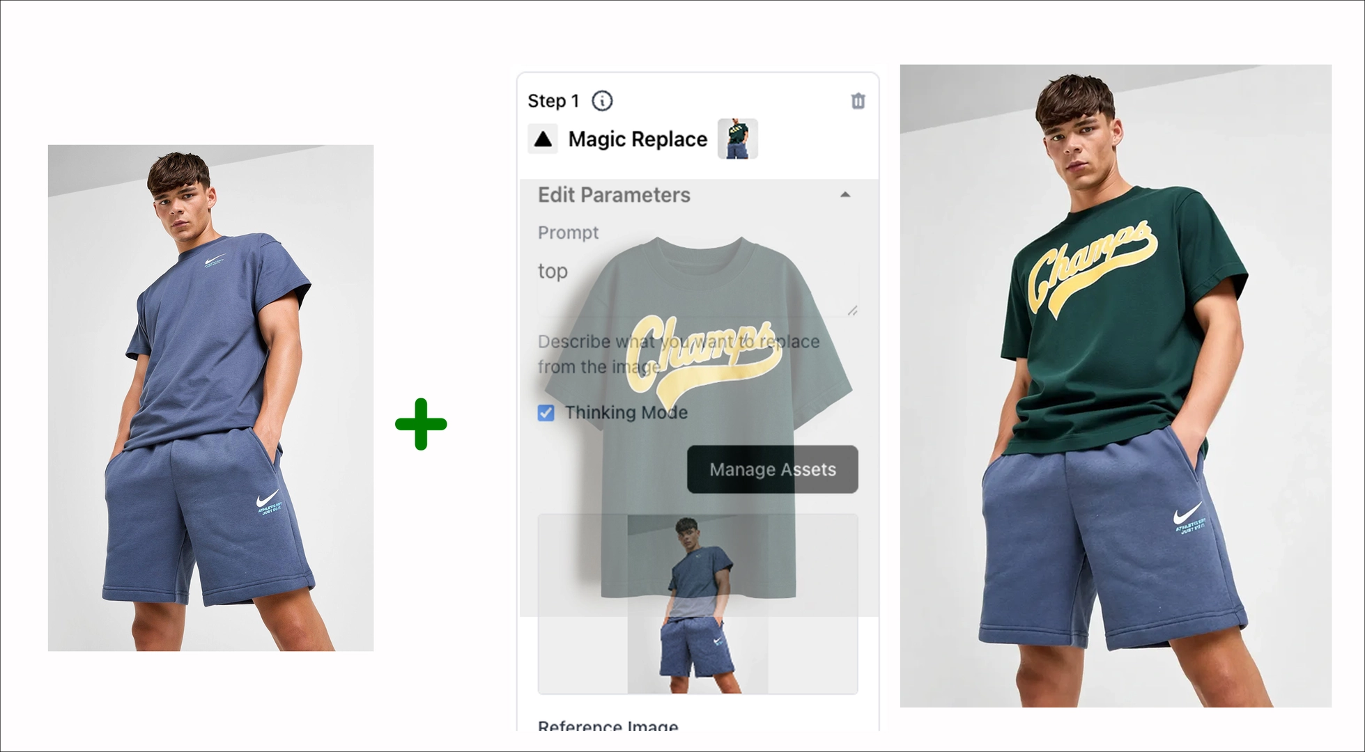 Magic Replace: swap actual product while keeping model/background