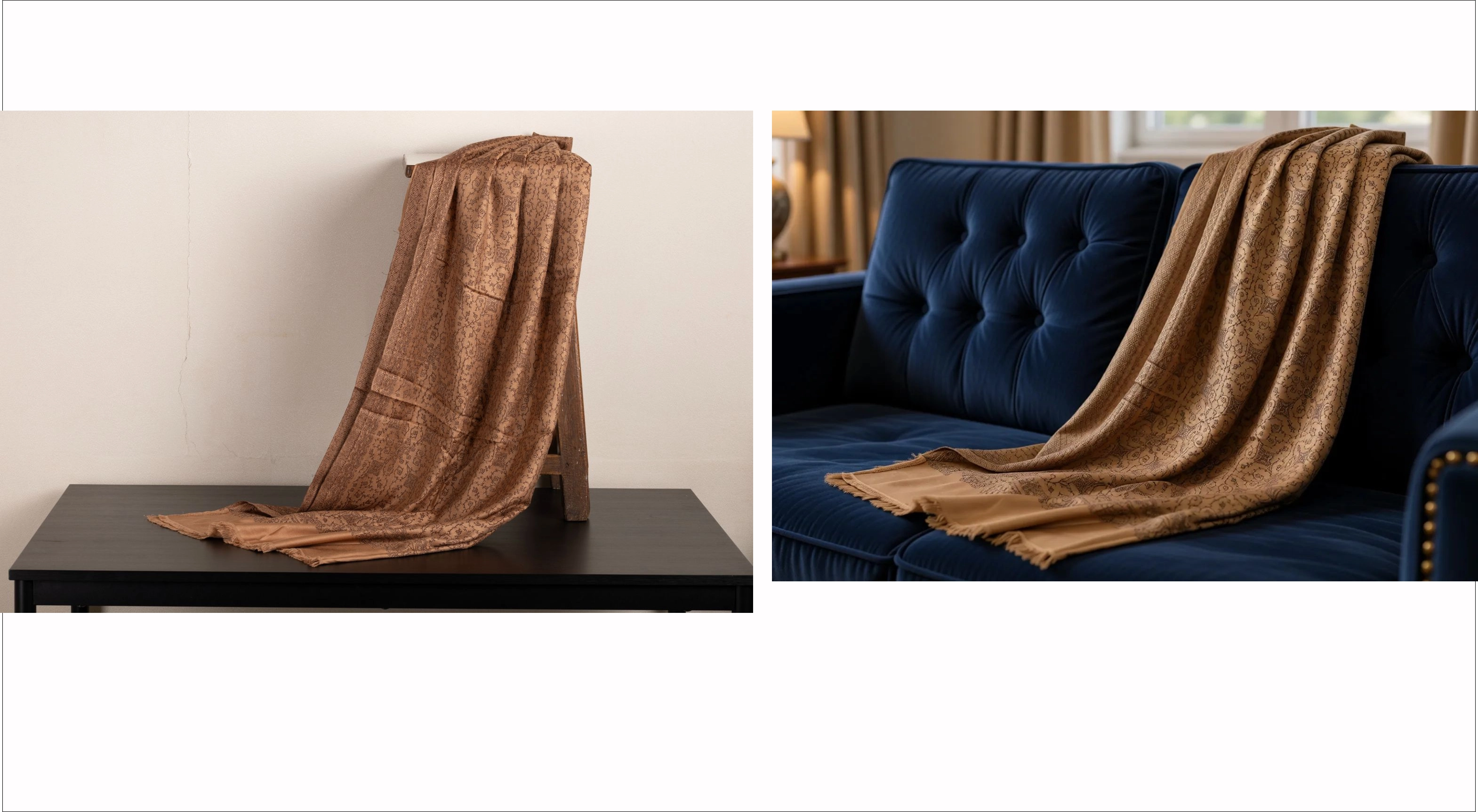 Textile scene change: table to sofa with drape physics
