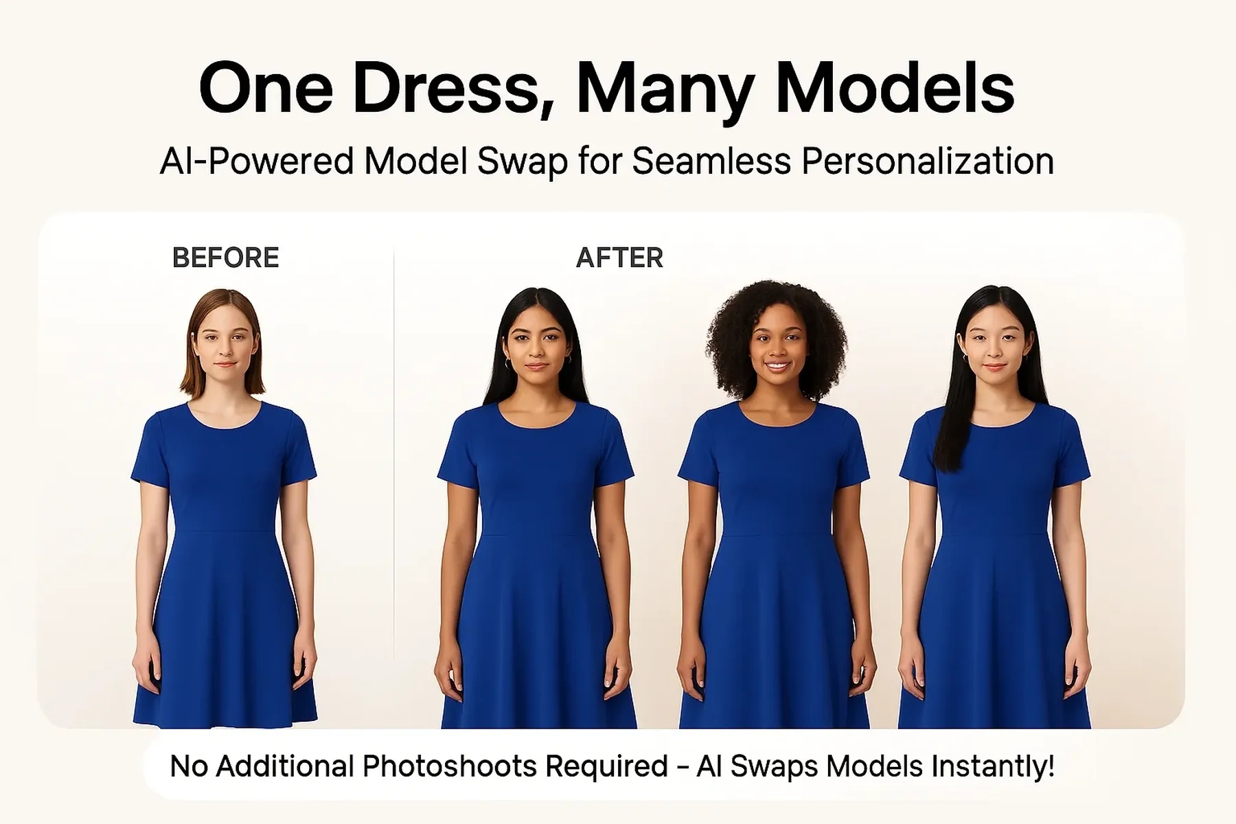 Example of consistent face swap results using the same reference in Zyng AI