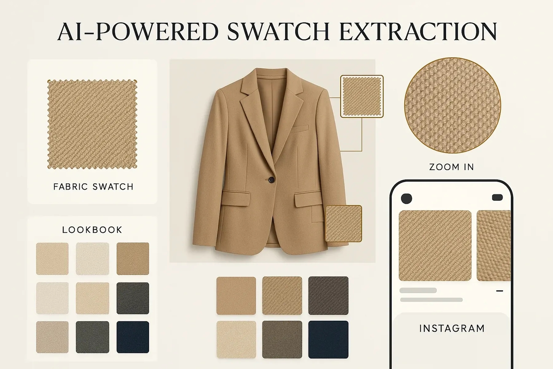 Example of swatch image integrated into an ecommerce product page
